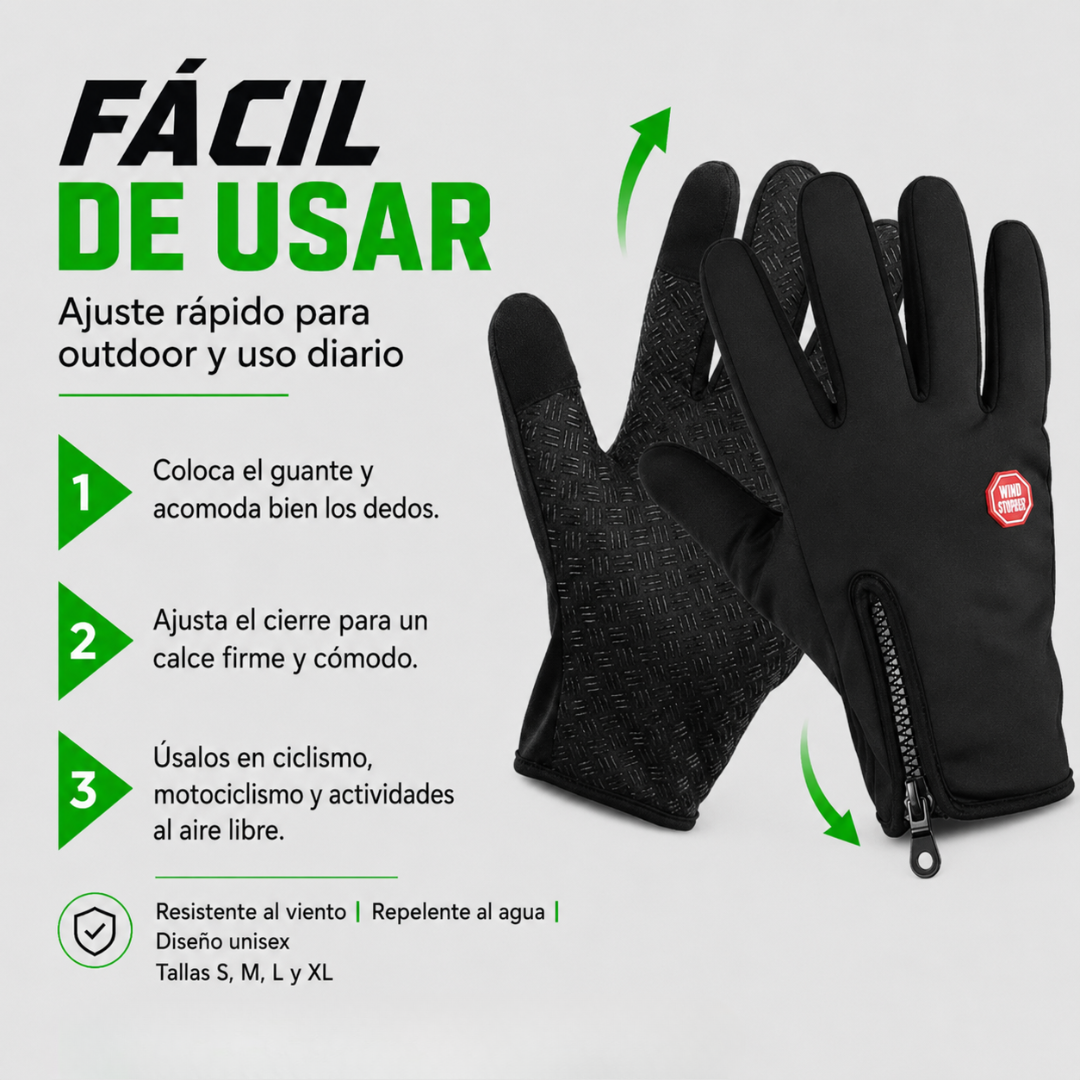 Guantes Touch Impermeable Pantalla Táctil Ciclismo Deporte