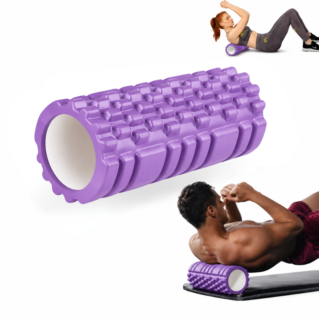 Foam Roller Rodillo Pilates Yoga 30cm Morado