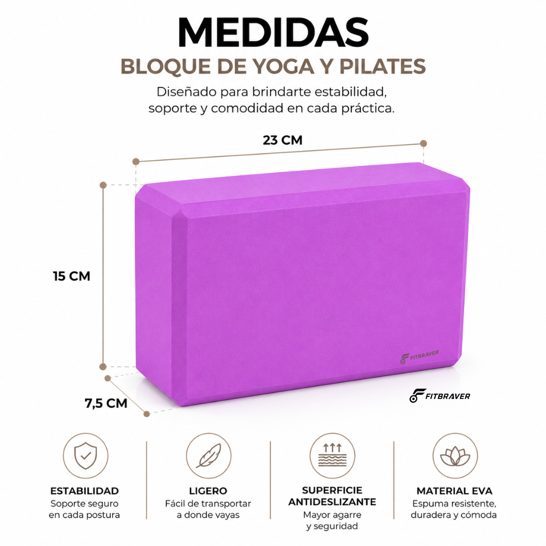 Pack 2 Bloques de Yoga Pilates Color Morado