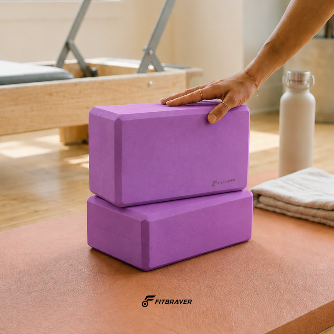Pack 2 Bloques de Yoga Pilates Color Morado