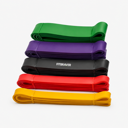 Set 5 Bandas Elasticas De Resistencia Pack Ligas Tpe Fitness Mixto