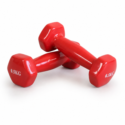 Par de Macuernas de Vinilo 0,5kg Rojo Fitbraver