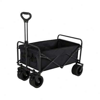 Carrito Plegable Armable Ruedas Gruesas 360° Multiuso Negro
