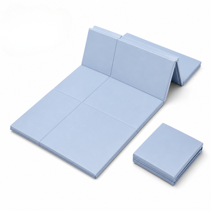 Mat De Yoga Plegable Abdominales Antideslizante 183x60x0.5 Azul