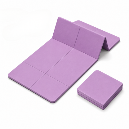 Mat De Yoga Plegable Abdominales Antideslizante 183x60x0.5 Morado