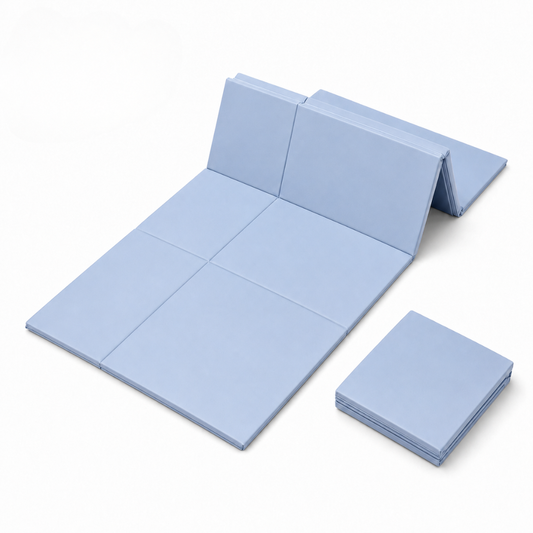 Mat De Yoga Plegable Abdominales Antideslizante 183x60x0.5 Azul