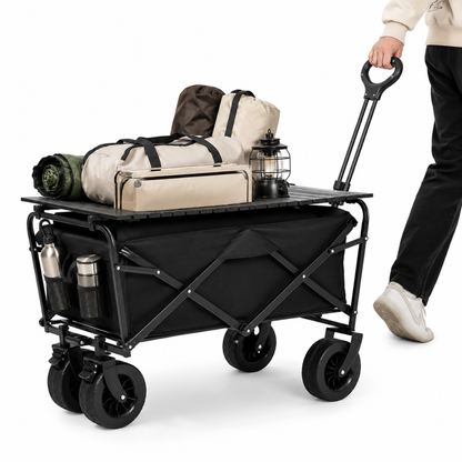 Carrito Para Compras Plegable Para Camping Con Mesita Cubierta Funcional Multiuso