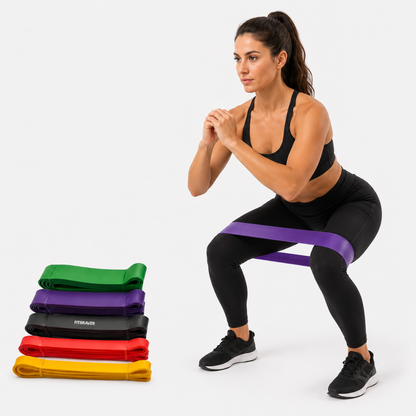Set 5 Bandas Elasticas De Resistencia Pack Ligas Tpe Fitness Mixto