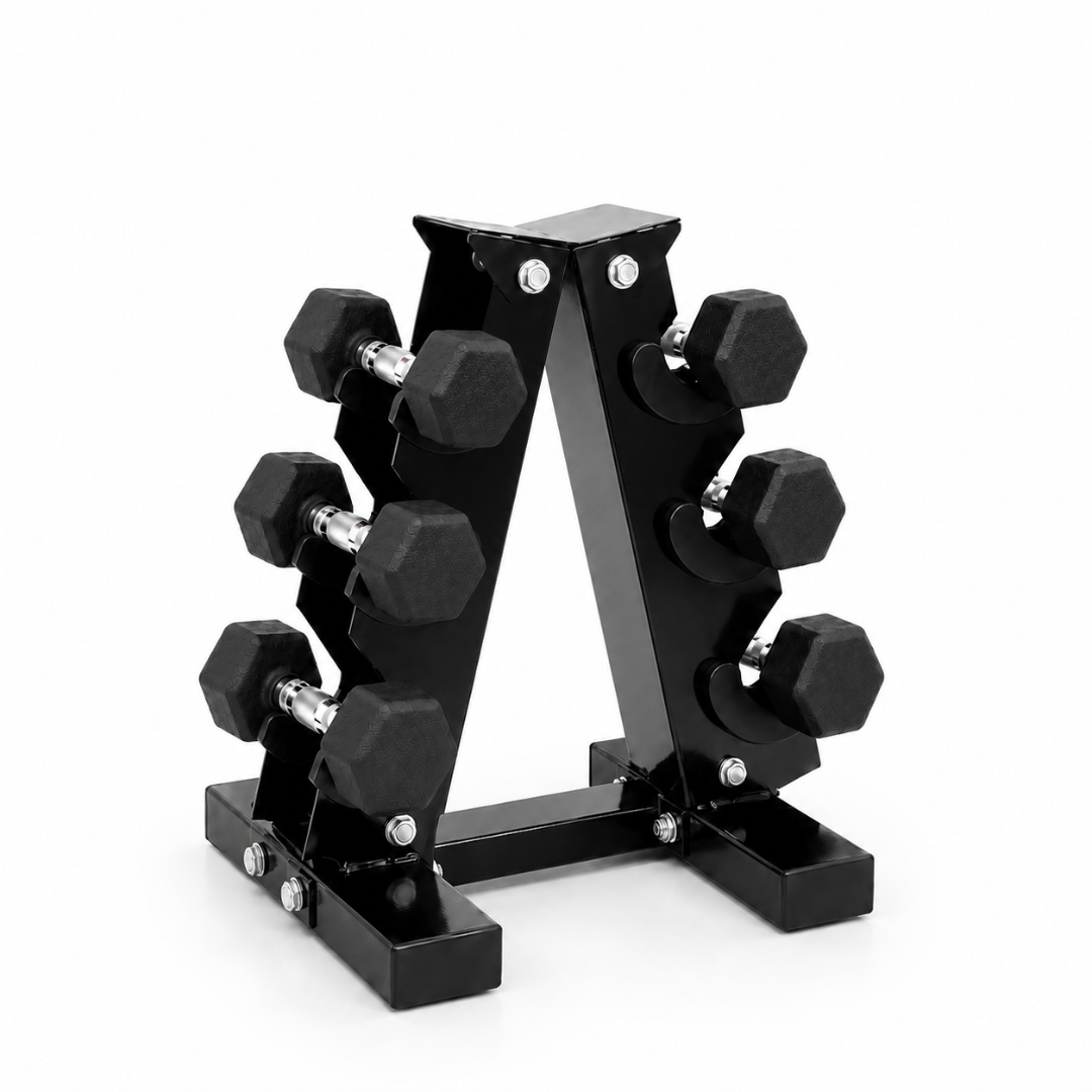RACK PARA MANCUERNAS HEXAGONALES DE 3 NIVELES