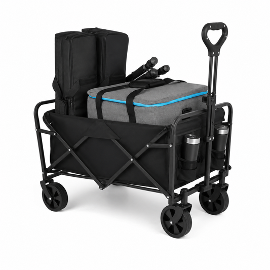 Carrito Plegable Armable Práctico Camping Multiuso Ruedas 360°