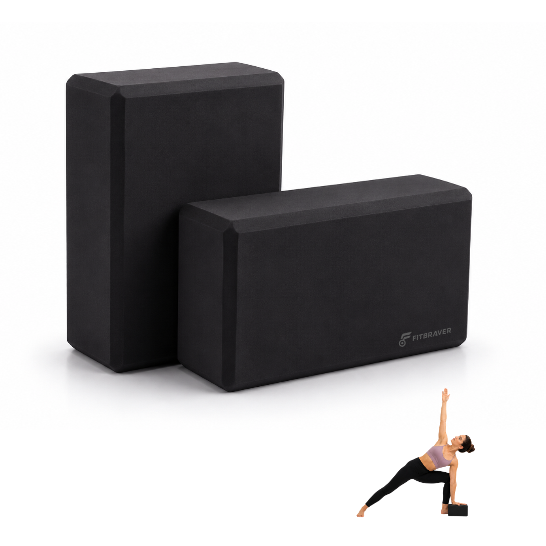 Pack 2 Bloques de Yoga Pilates Color Negro