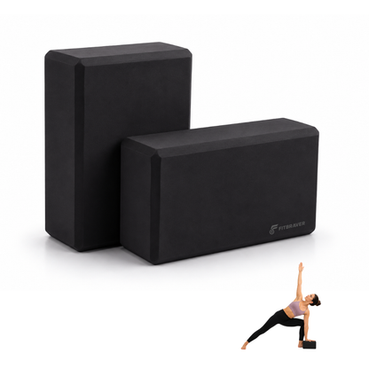 Pack 2 Bloques de Yoga Pilates Color Negro