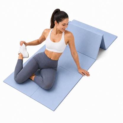 Mat De Yoga Plegable Abdominales Antideslizante 183x60x0.5 Azul