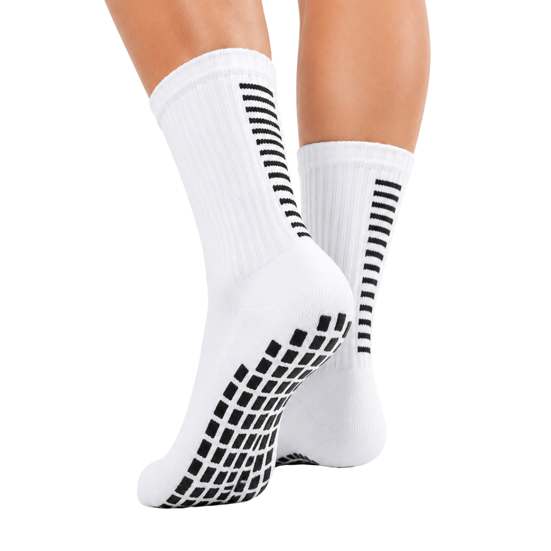 Pack 12 Calcetines Deportivos Largos Antideslizantes con Grip Futbol