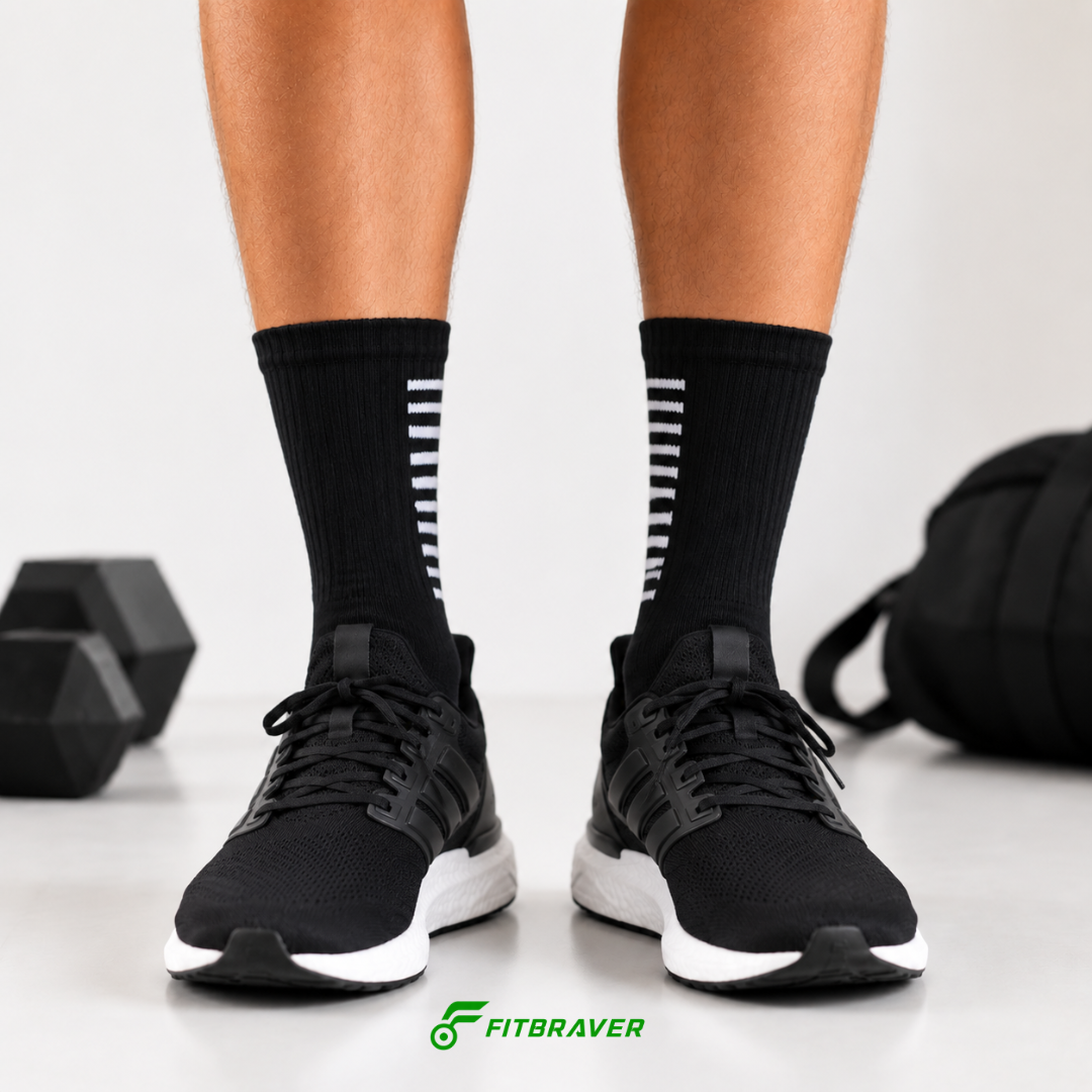 Pack 12 Calcetines Deportivos Antideslizante Largos con Grip Futbol