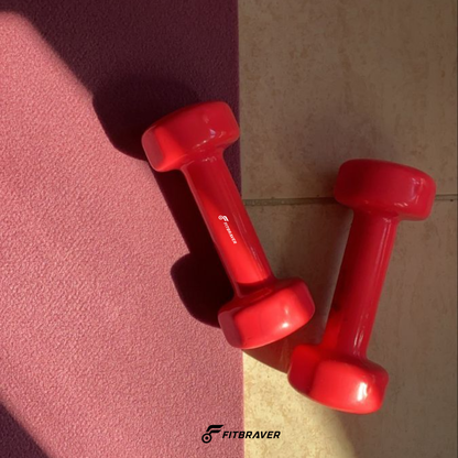 Par de Macuernas de Vinilo 0,5kg Rojo Fitbraver