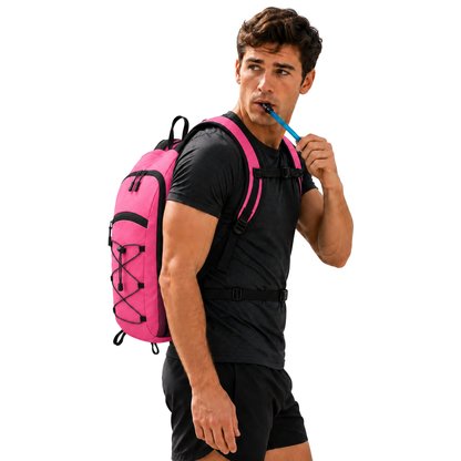 Mochila Hidratación Camelback Trekking+bolsa De Agua Tpl Gris rosa