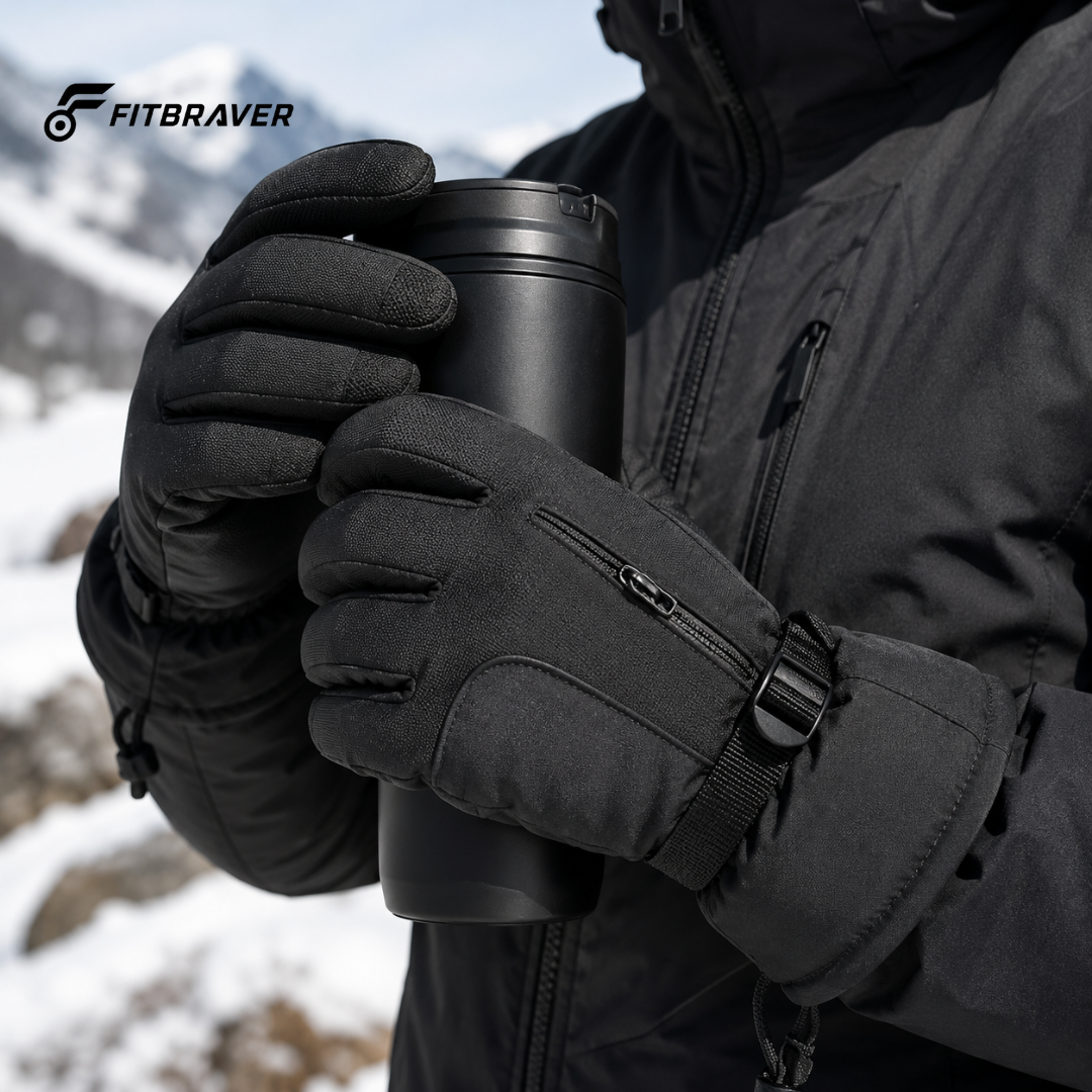 Guantes De Esqui Ciclismo Térmicos Impermeable Con Bolsillo