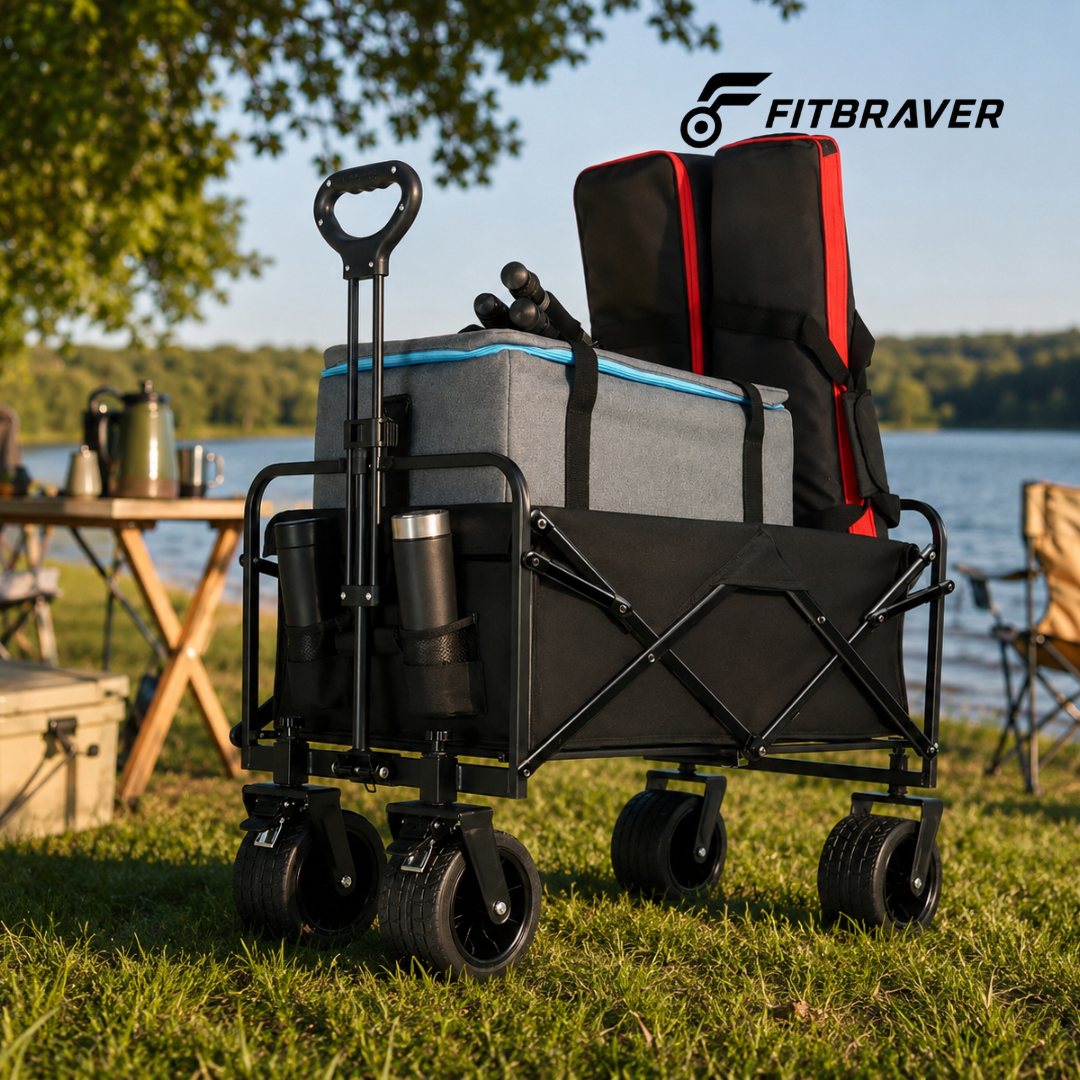 Carrito Plegable Armable Ruedas Gruesas 360° Multiuso Negro
