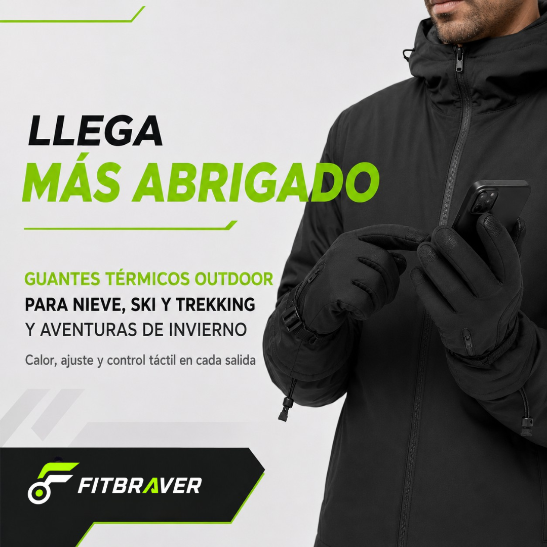 Guantes De Esqui Ciclismo Térmicos Impermeable Con Bolsillo