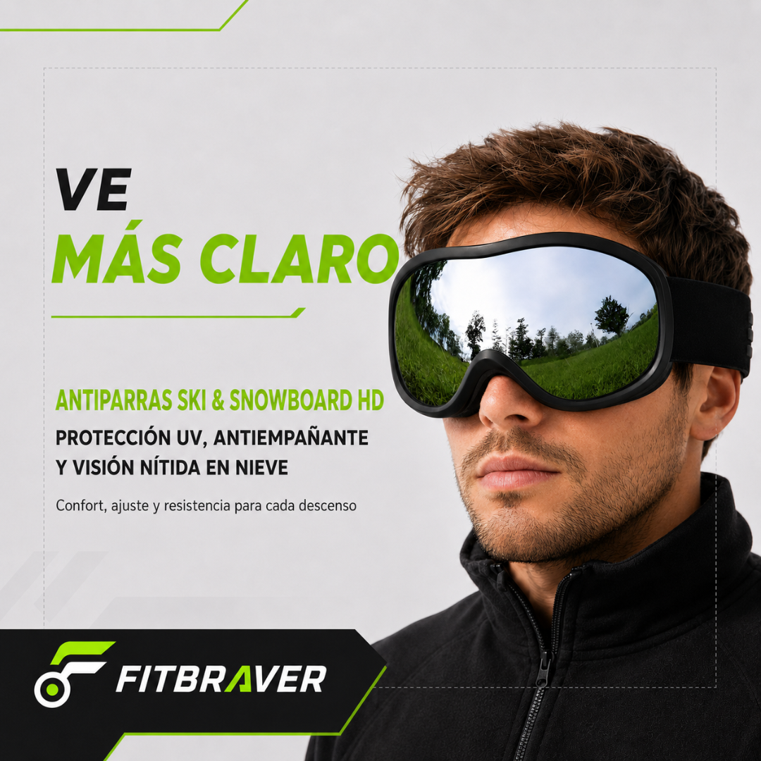 Lentes Antiparra Para la Nieve Con Filtro UV400 Anti empañante