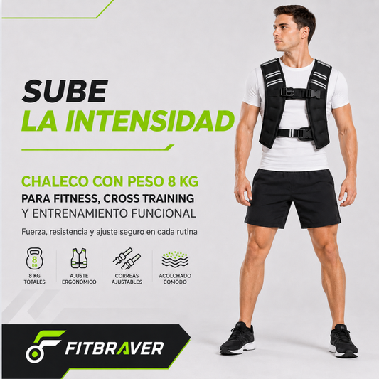 Chaleco de Peso 5kg Ajustable Lastrado