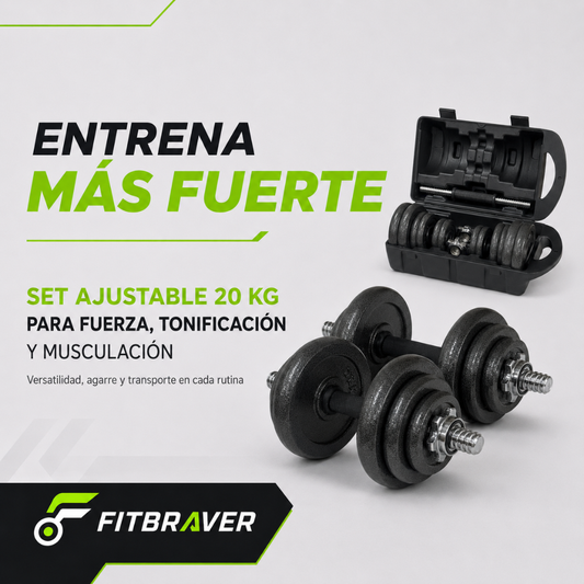 SET DE MANCUERNAS 20KG HIERRO
