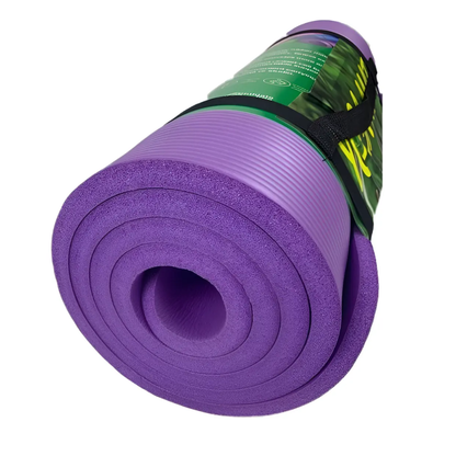 Mat de Yoga 15mm Grueso Colchoneta Pilates Antideslizante NBR Lila