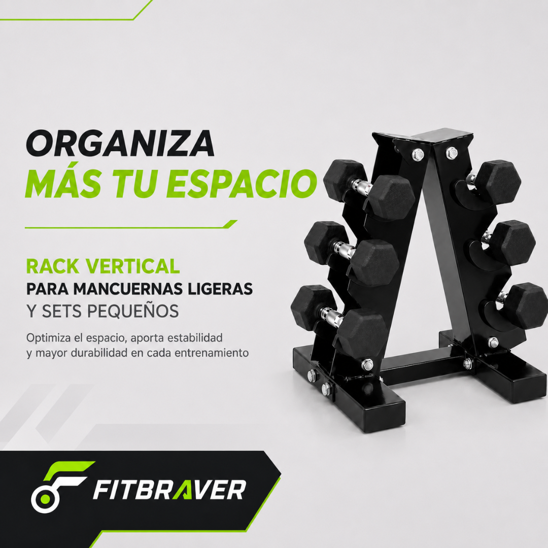 RACK PARA MANCUERNAS HEXAGONALES DE 3 NIVELES