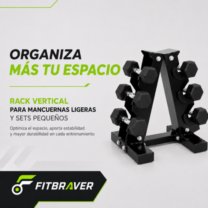 RACK PARA MANCUERNAS HEXAGONALES DE 3 NIVELES