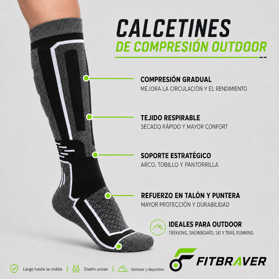 Celcetines Térmicos Largos Ski Snowboard Trekking Unisex