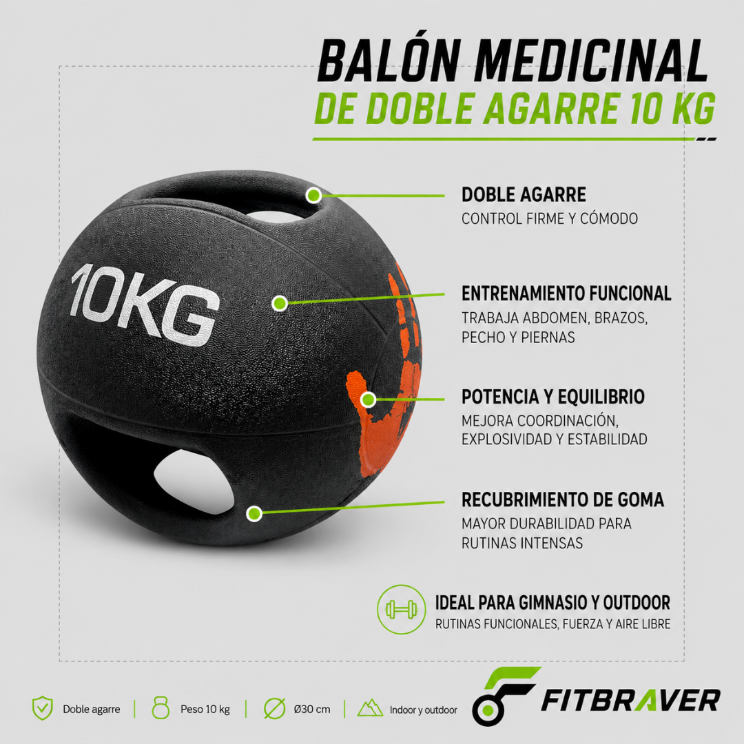 BALÓN MEDICINAL 10KG CON AGARRE