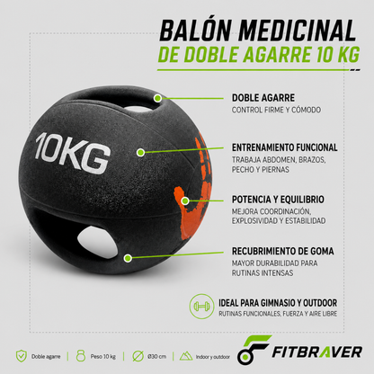 BALÓN MEDICINAL 10KG CON AGARRE