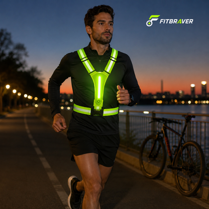 Chaleco Reflectivo Deportivo Luces Recargables Seguridad