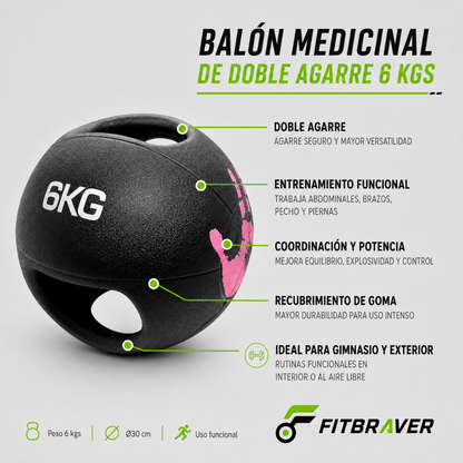 BALÓN MEDICINAL 6 KG CON AGARRE
