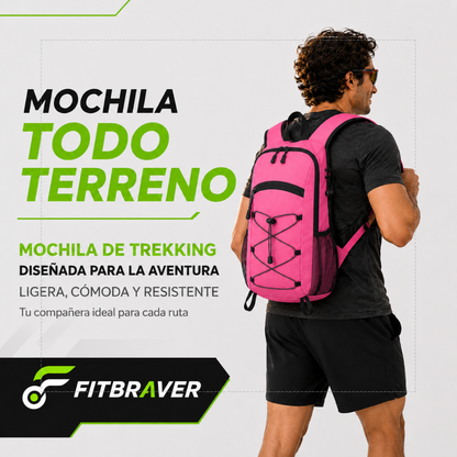 Mochila Hidratación Camelback Trekking+bolsa De Agua Tpl Gris rosa