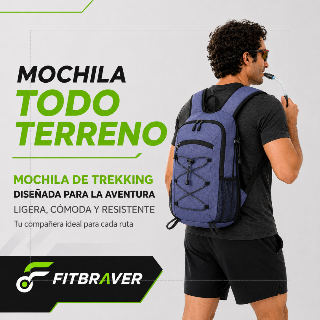 Mochila Hidratación Camelback Trekking+bolsa De Agua Tpl Azul