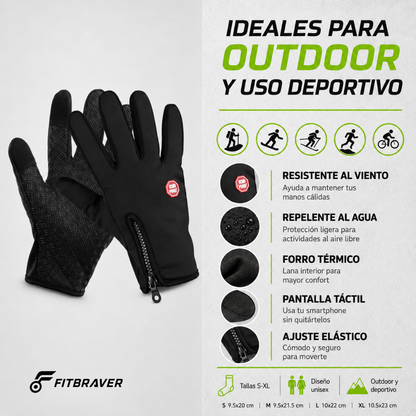 Guantes Touch Impermeable Pantalla Táctil Ciclismo Deporte