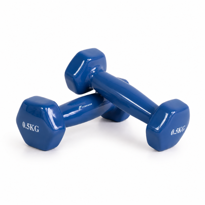 Par de Macuernas de Vinilo 0,5kg Azul Fitbraver