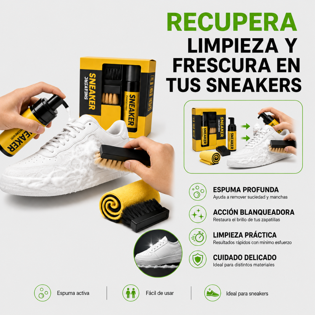 Kit de Limpieza Zapatillas Espuma Zapatos