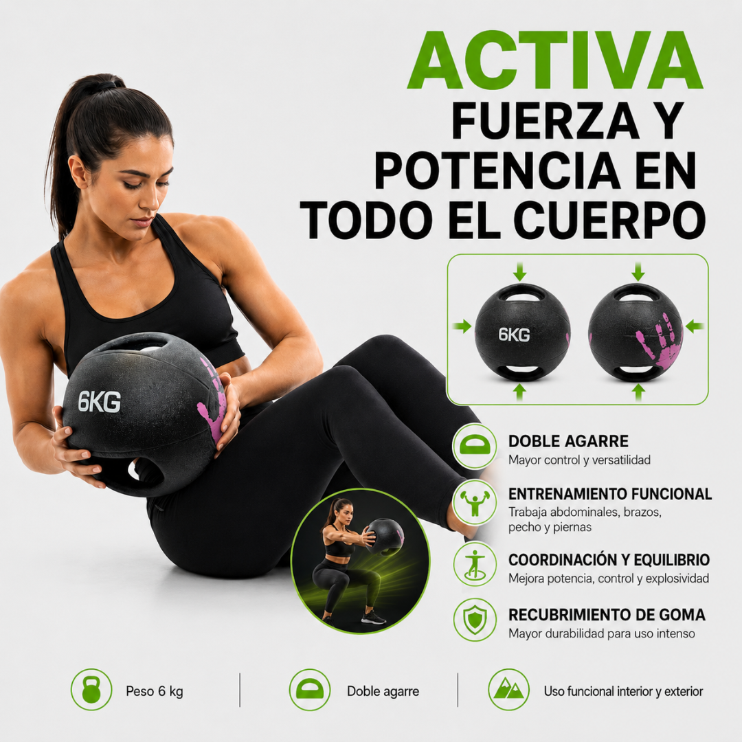 BALÓN MEDICINAL 6 KG CON AGARRE