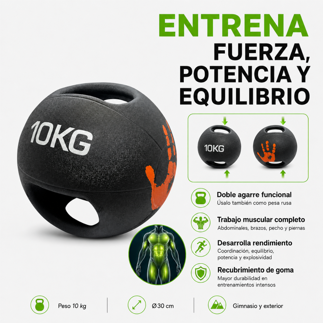 BALÓN MEDICINAL 10KG CON AGARRE