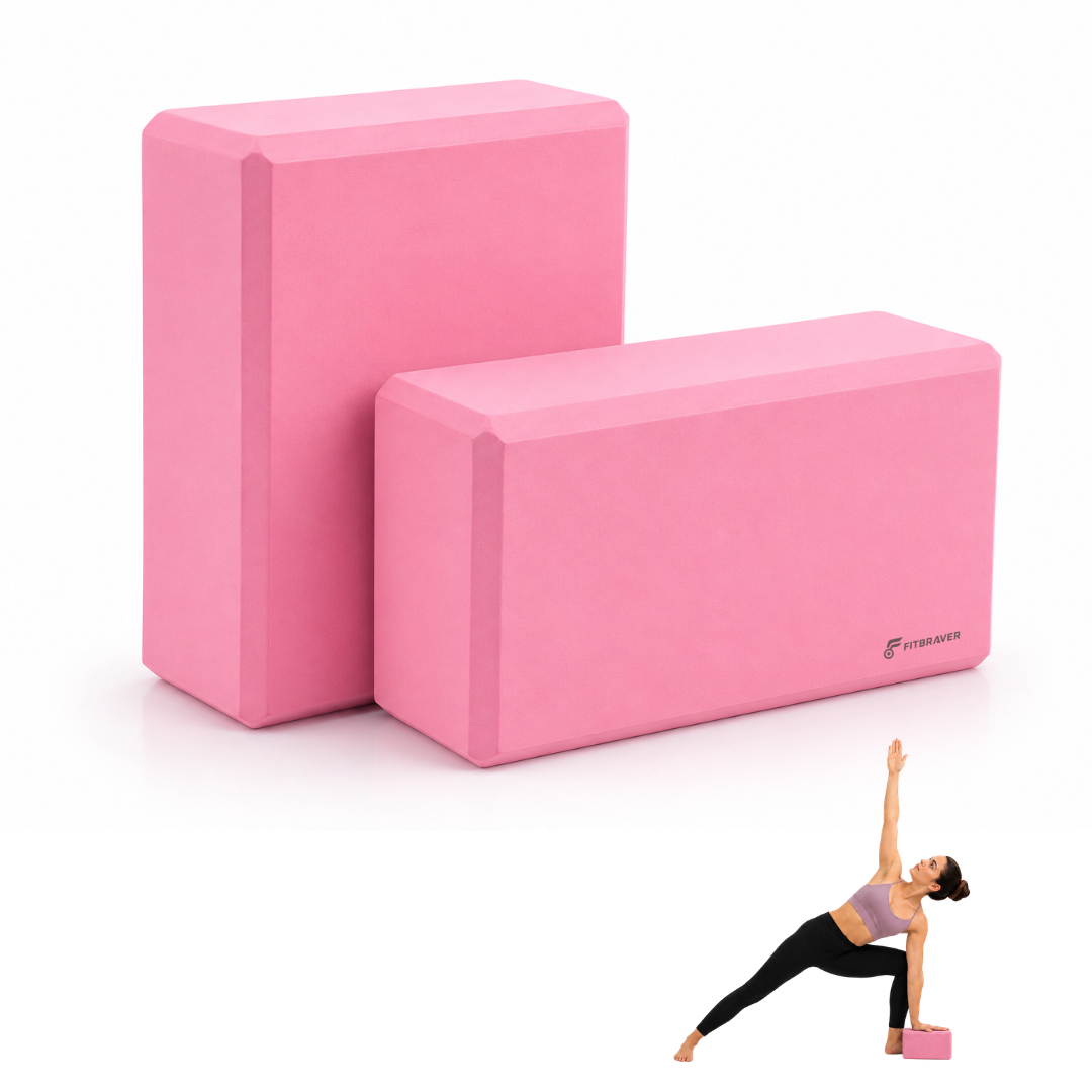 Pack 2 Bloques de Yoga Pilates Color Rosa