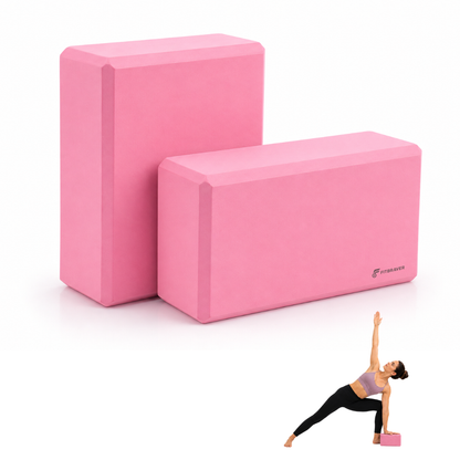 Pack 2 Bloques de Yoga Pilates Color Rosa