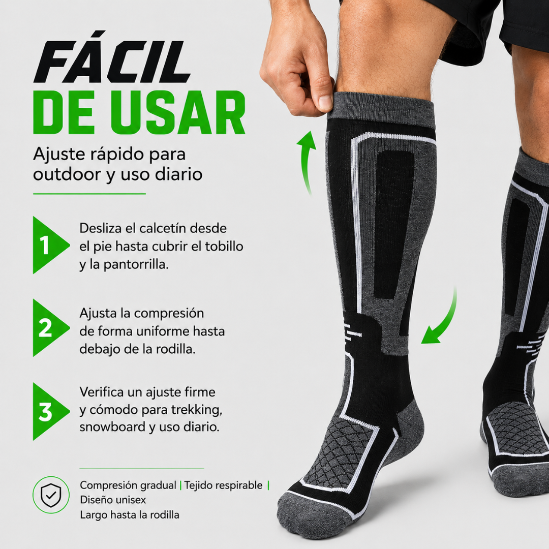 Celcetines Térmicos Largos Ski Snowboard Trekking Unisex