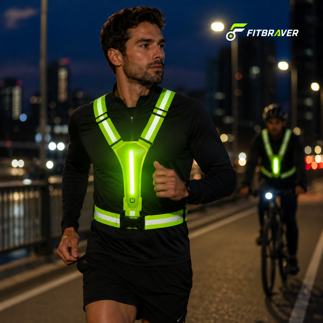 Chaleco Reflectivo Deportivo Luces Recargables Seguridad