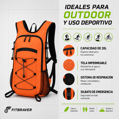 Mochila Hidratación Camelback Trekking+bolsa De Agua Tpl naranja