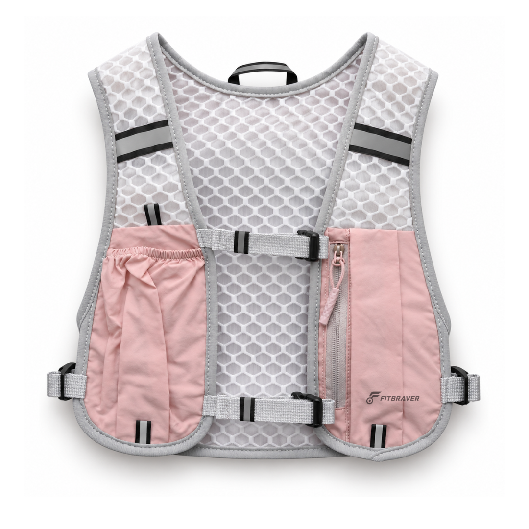 Chaleco Running Bolso Bicicleta Mochila Trail Senderismo Rosa