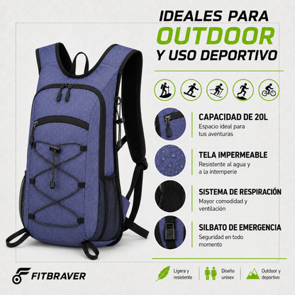Mochila Hidratación Camelback Trekking+bolsa De Agua Tpl Azul