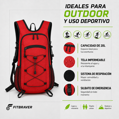Mochila Hidratación Camelback Trekking+bolsa De Agua Tpl rojo